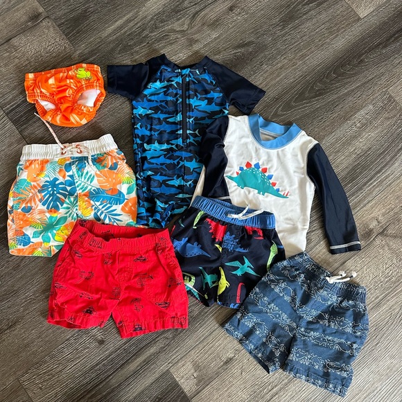 Boy Bathing suit lot 6-12 month - Picture 1 of 7